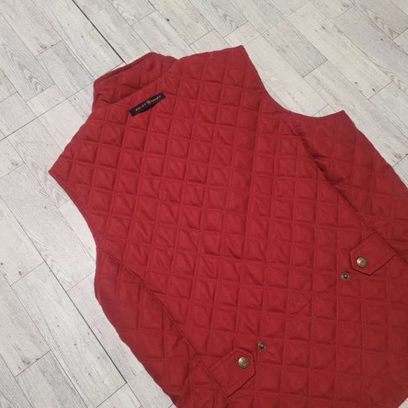 Women’s Ariat Western Red Quilted Zip Up Cowgirl Puffer Vest Size Small - Picture 3 of 4